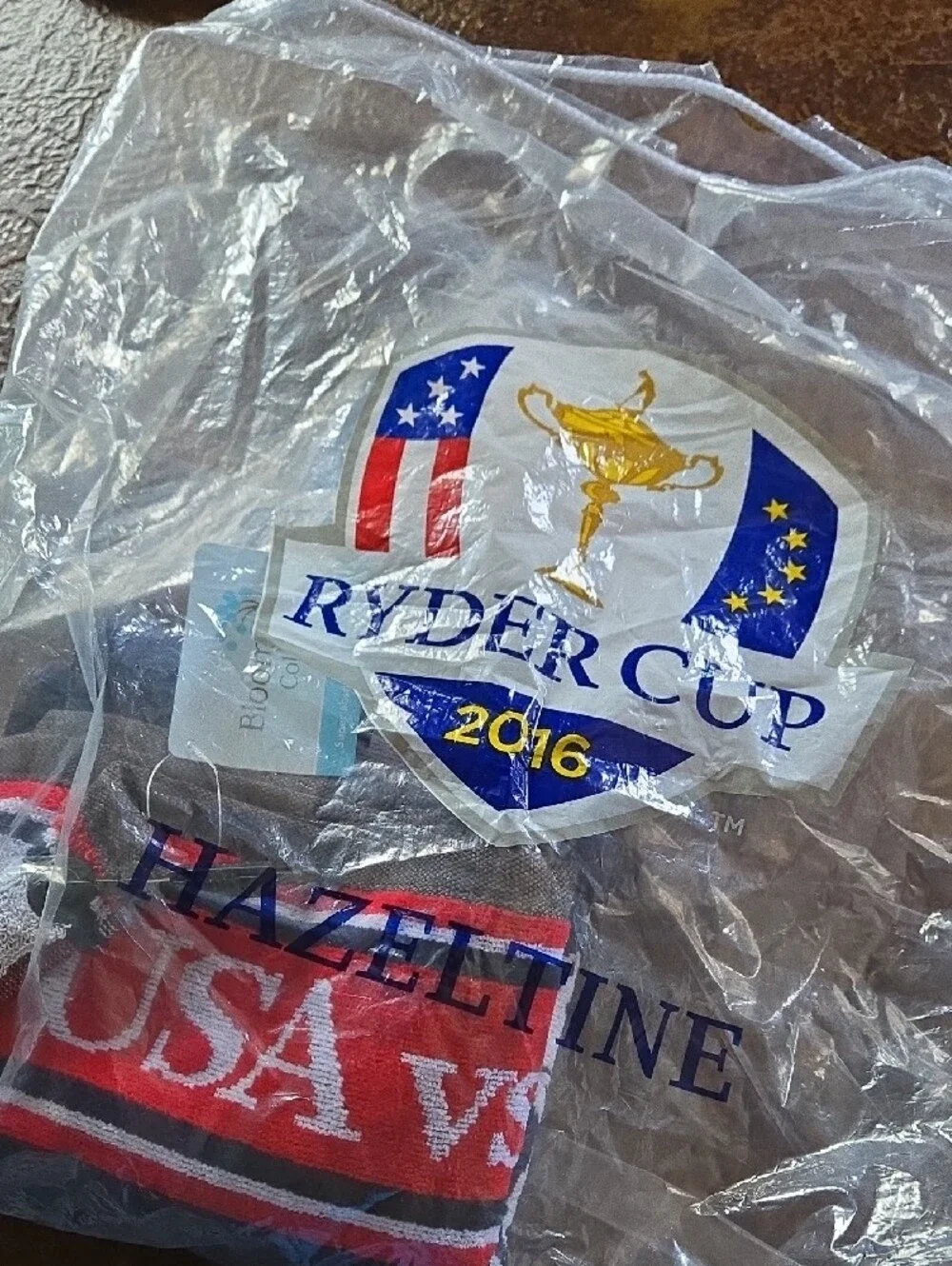 Hazeltine Red & Navy Ryder Cup 2016 USA vs. EUR Golf Hand Towel NWT